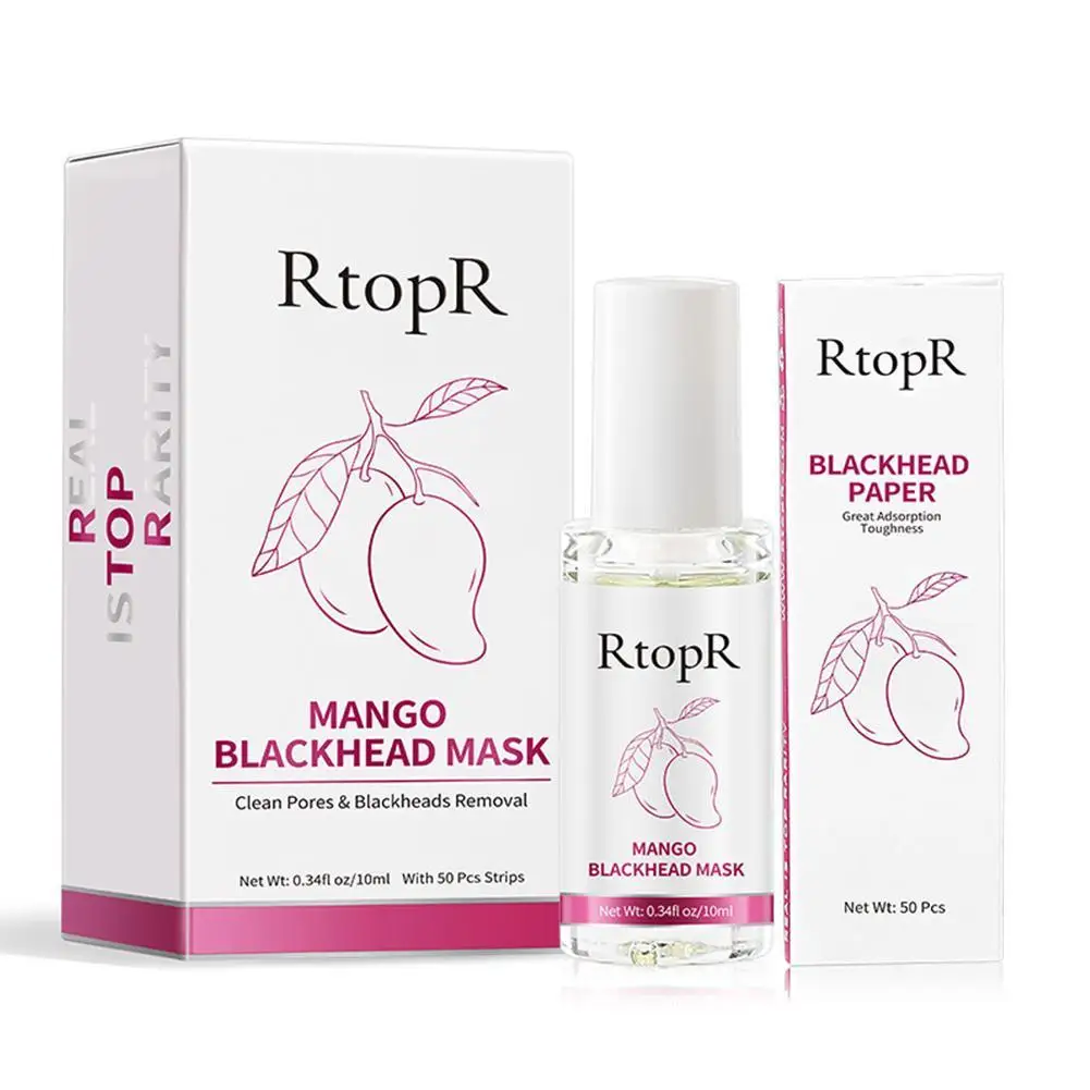 RtopR Mango Nasal Mask Liquid Nose Blackhead Remover Mask Shrink Pores Cleaning Moisturizing Skin Care Set