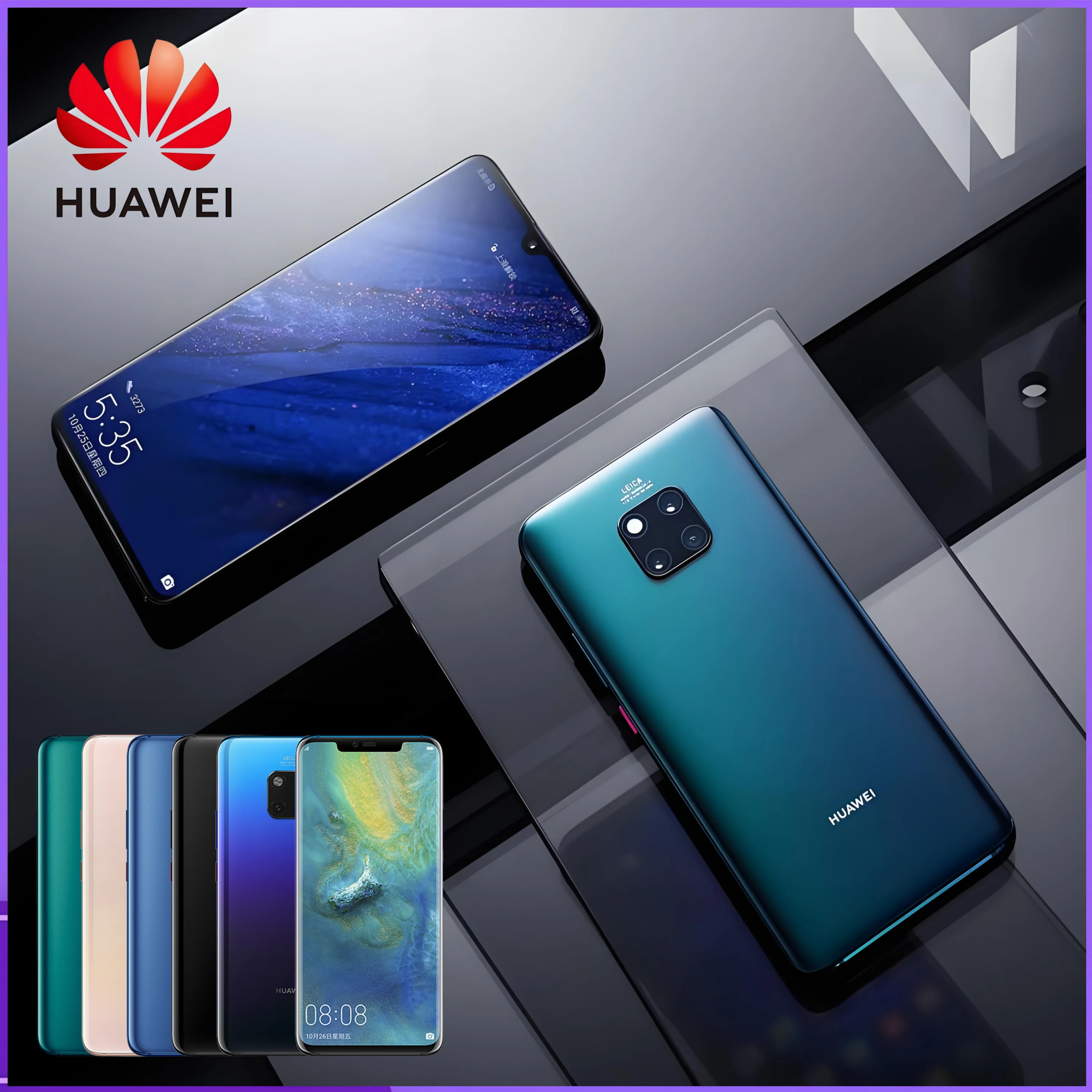 Huawei Mate 20 Pro Smartphone Android 6,39 pollici 8 + 256 GB ROM Rete 4G 40 MP 4200 mAh Telefoni cellulari Google Play Store celulares