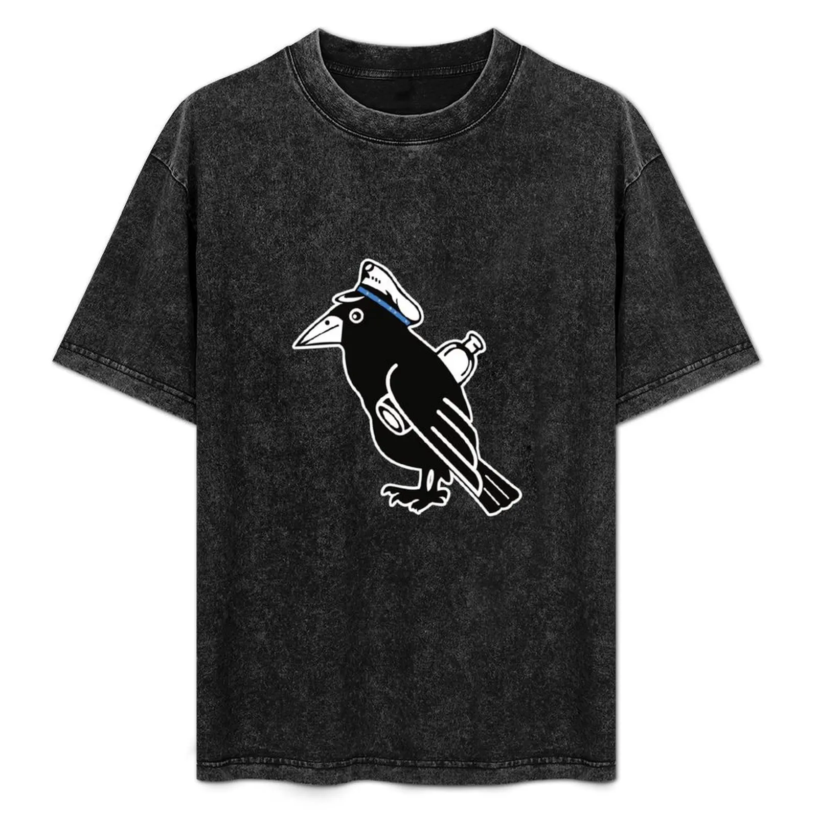 

Kriegsmarine U-boat U-1007 - Raven with Bottle wearing Cap - Clean Style T-Shirt Big and Tall Solid Color T-Shirt