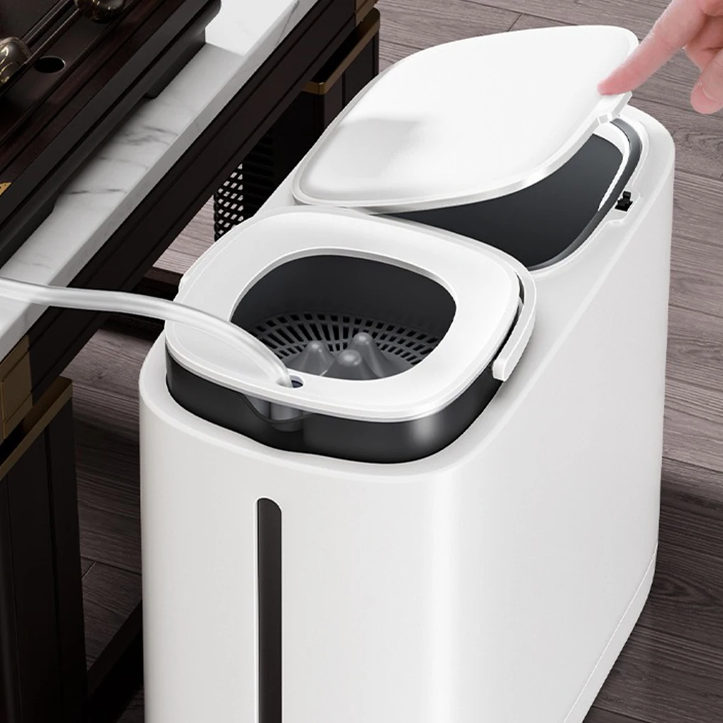 

White Table Trash Can Water Bucket Fits Anywhere For Wet Separation Easy To Clean Wet Separation Tea