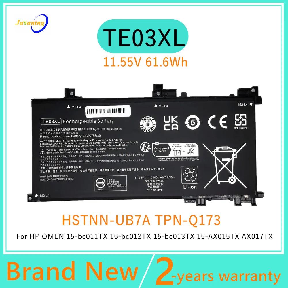 

TPN-Q173 TE03XL Laptop battery For HP PAVILION 15-BC000 15-BC011TX 15-BC012TX OMEN 15-AX000 15-AX015TX 15-AX016TX 15-AX018TX