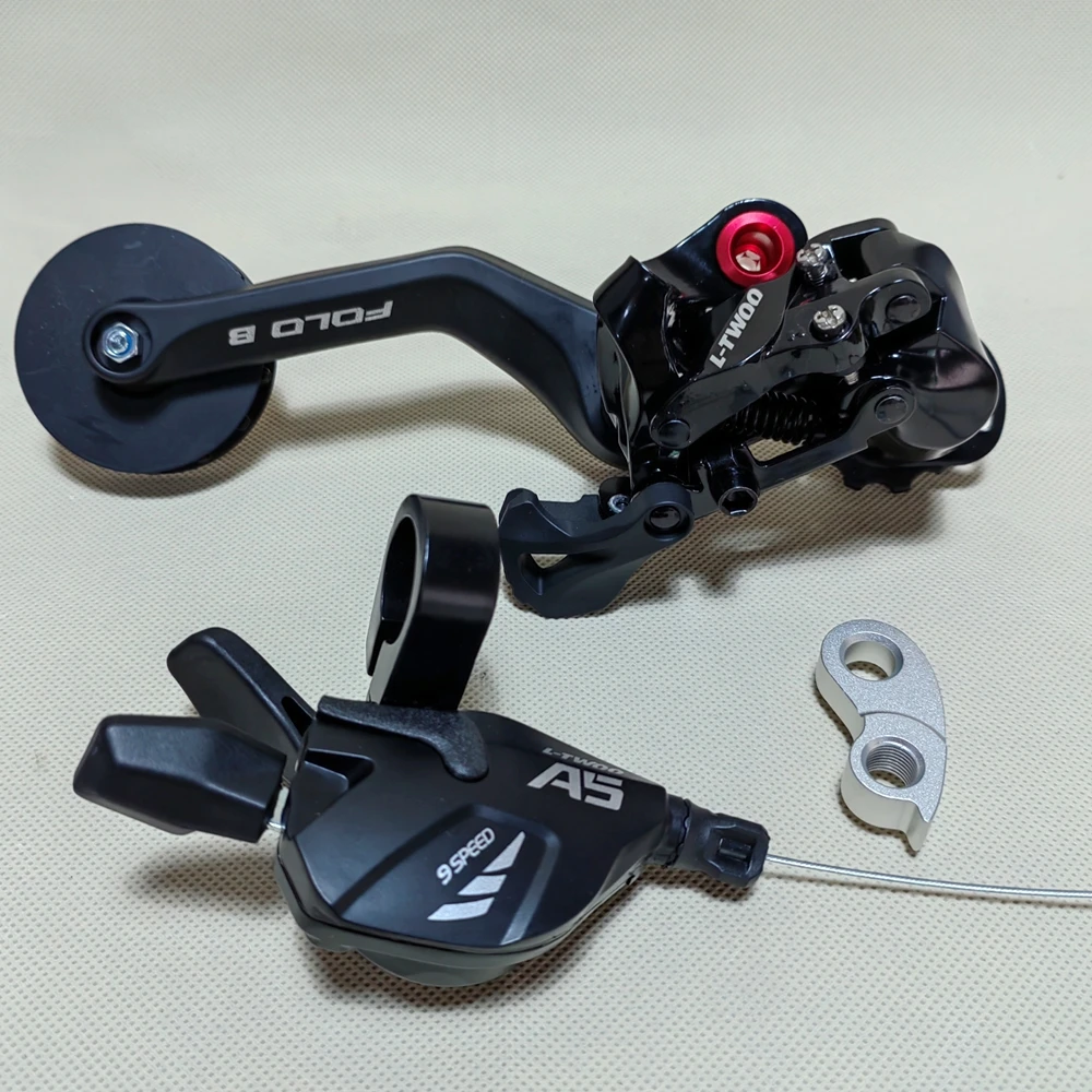 L-TWOO A5 9 Speed Rear Derailleur Shifter Tensioner With hanger for Brompton Pikes 3Sixty Aceoffix Trifold LTWOO FOLD BIKE Parts