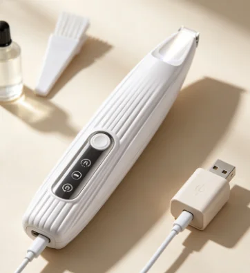 HTMCK Wireless Pet Hair Trimmer with LED, Low Noise Waterproof Grooming Clipper for Dogs & Cats