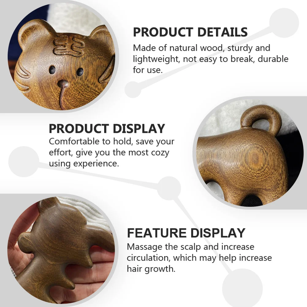 

Расческа для волос из палисандра, массажная щетка из натурального дерева, расческа с широкими зубьями, деревянная расческа для ухода за кожей головы, женский подарок