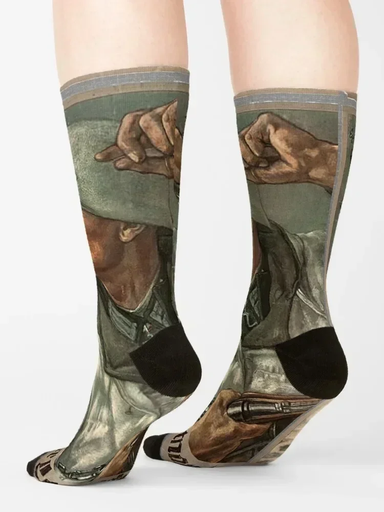 Der Leutnant..The Lieutenant..WW2 Socks floral Children's soccer anti-slip Stockings Designer Man Socks Women's
