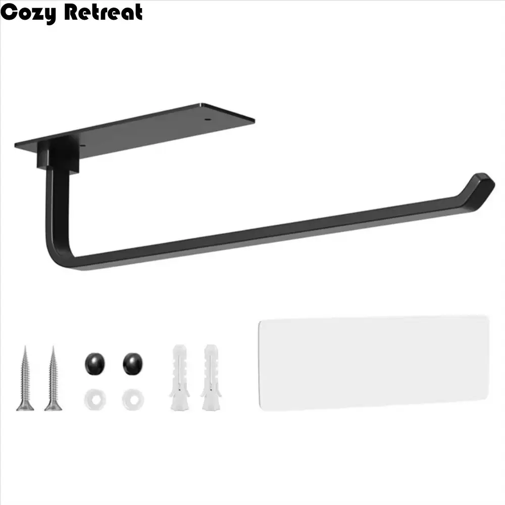 

Under Cabinet Paper Towel Holder Rust-proof Reusable Kitchen Roll Dispenser Large load-bearing Space Saving