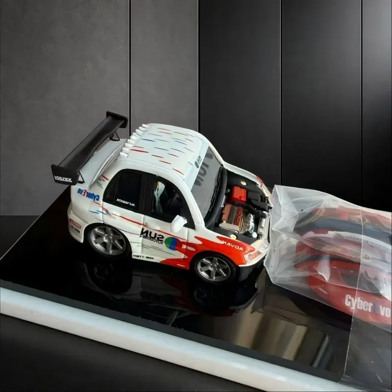 ERAQ & aLL iiN Fanatic 1/64 Evo9 FL5 R32 Egg Car Rocket Rabbit Resin Car Model Car Toy Collection Model Christmas Gift