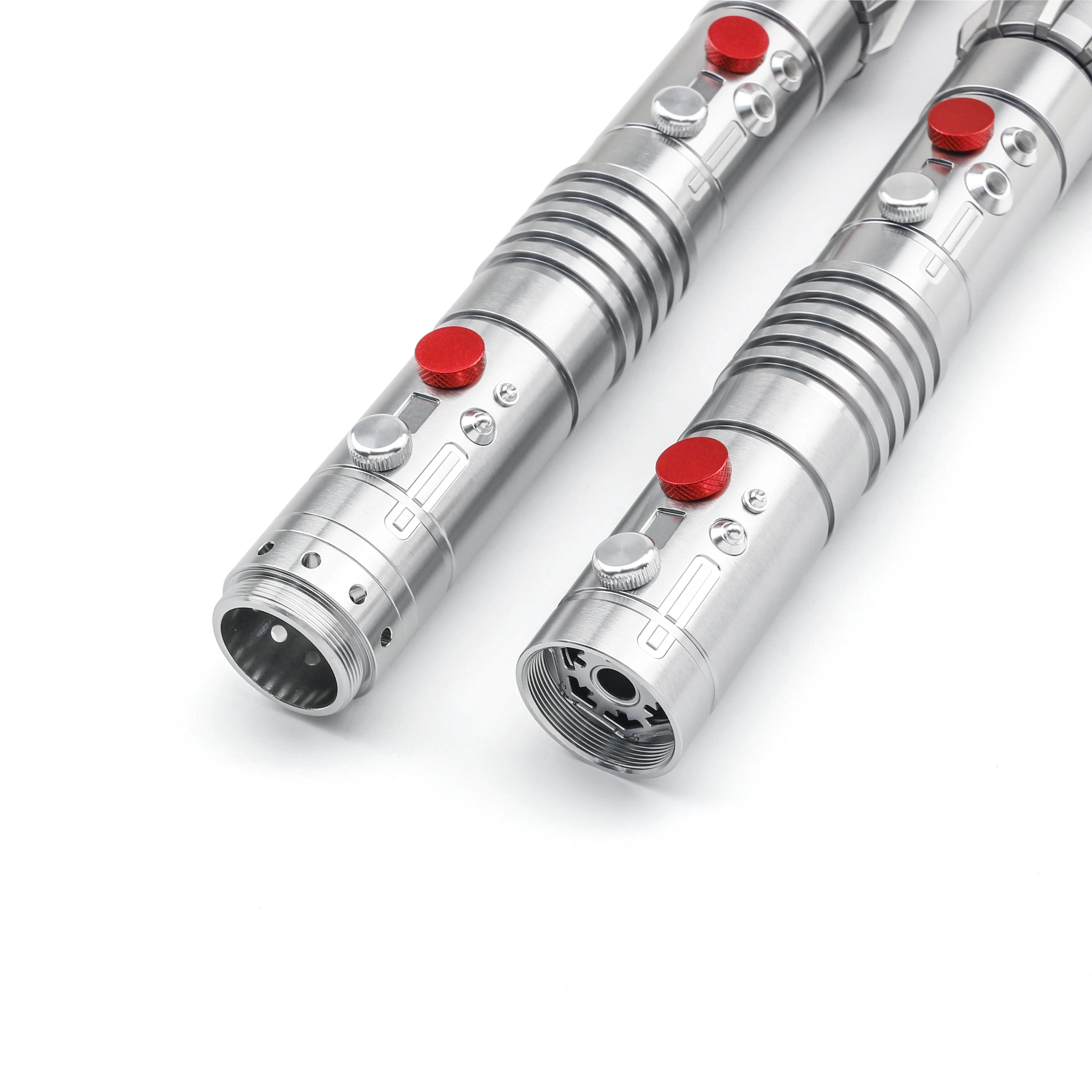 TXQSABER Impugnatura per spada laser Parti metalliche vuote per spada laser senza nucleo Senza lama Mezza Darth Maul Accessori personalizzati Giocattoli