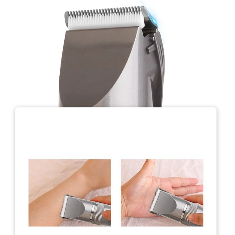 Profissional cerâmica lâmina cabelo Clipper para homens, USB recarregável, haircut, barbear