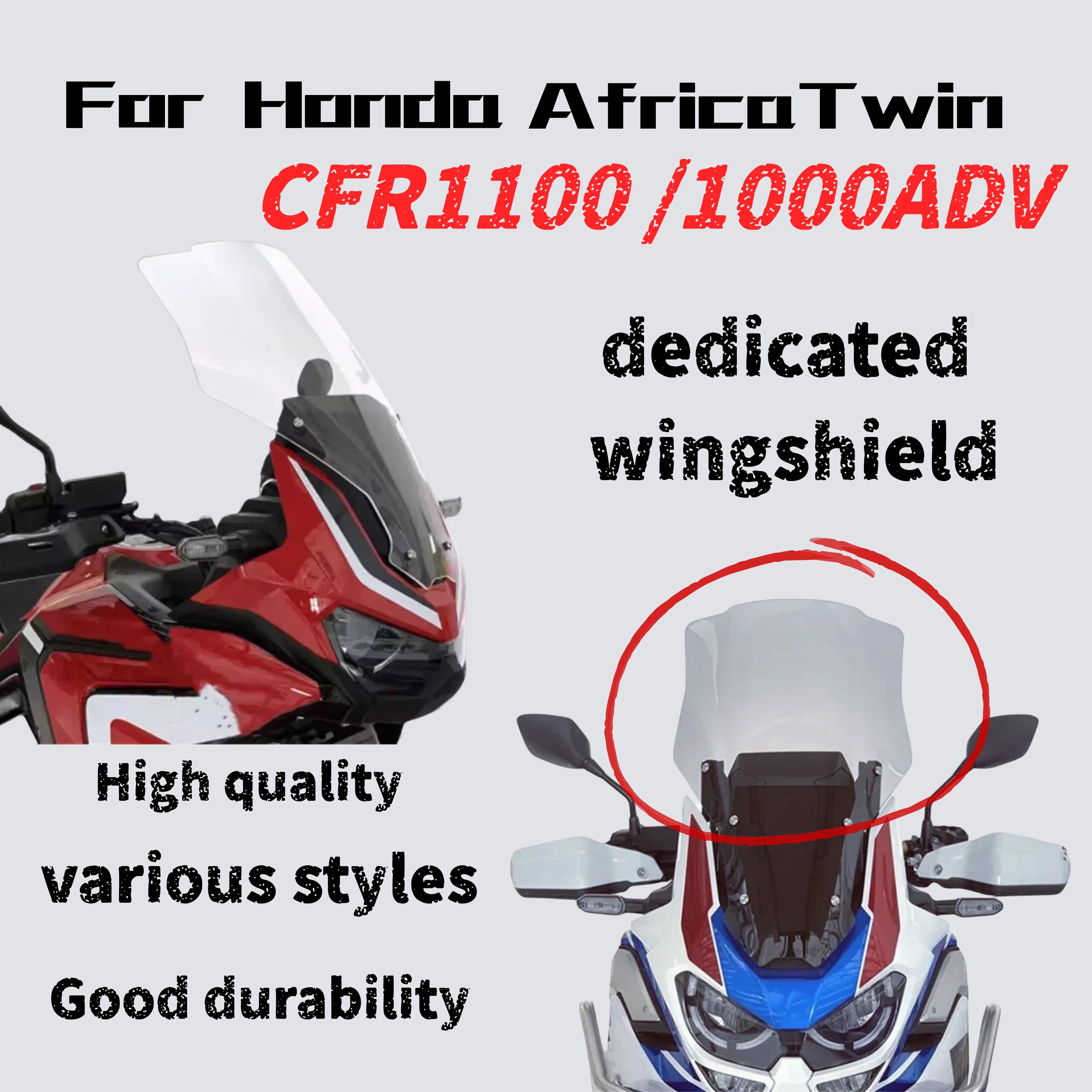 For Honda Africa Twin CRF1100 CRF1000 ADV modified heightened windshield accessories front windshield