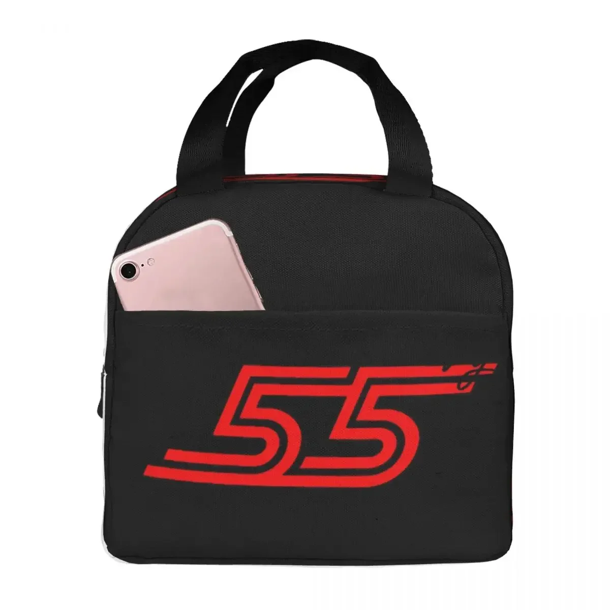 Carlos Sainz Jr F1 Signature Graphic - Dark Insulated Lunch Bags Leakproof Picnic Bags Lunch Tote for Woman Work Children School