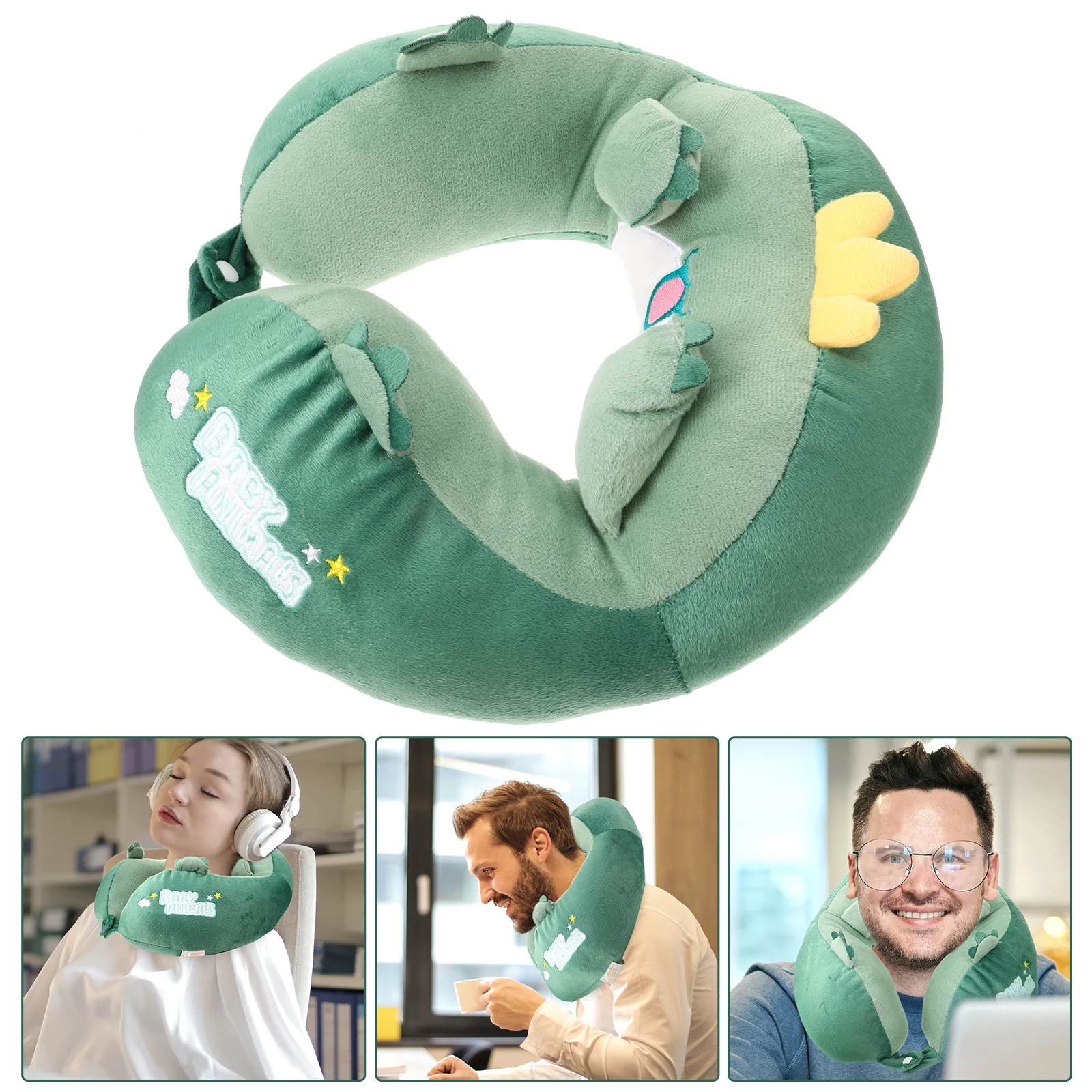 

Cute Animal Travel Neck Pillow U-Shaped Soft PP Cotton Neck Support Airplane Sleeping Pillow Portable Comfortable Travel Cushion