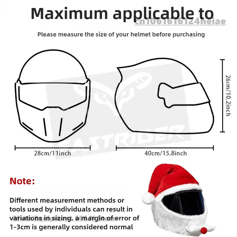 4 ألوان سنة جديدة سعيدة عيد الميلاد شخصية الدافئة دراجة نارية خوذة سانتا قبعة أفخم هود خوذة غطاء لفصل الشتاء #6