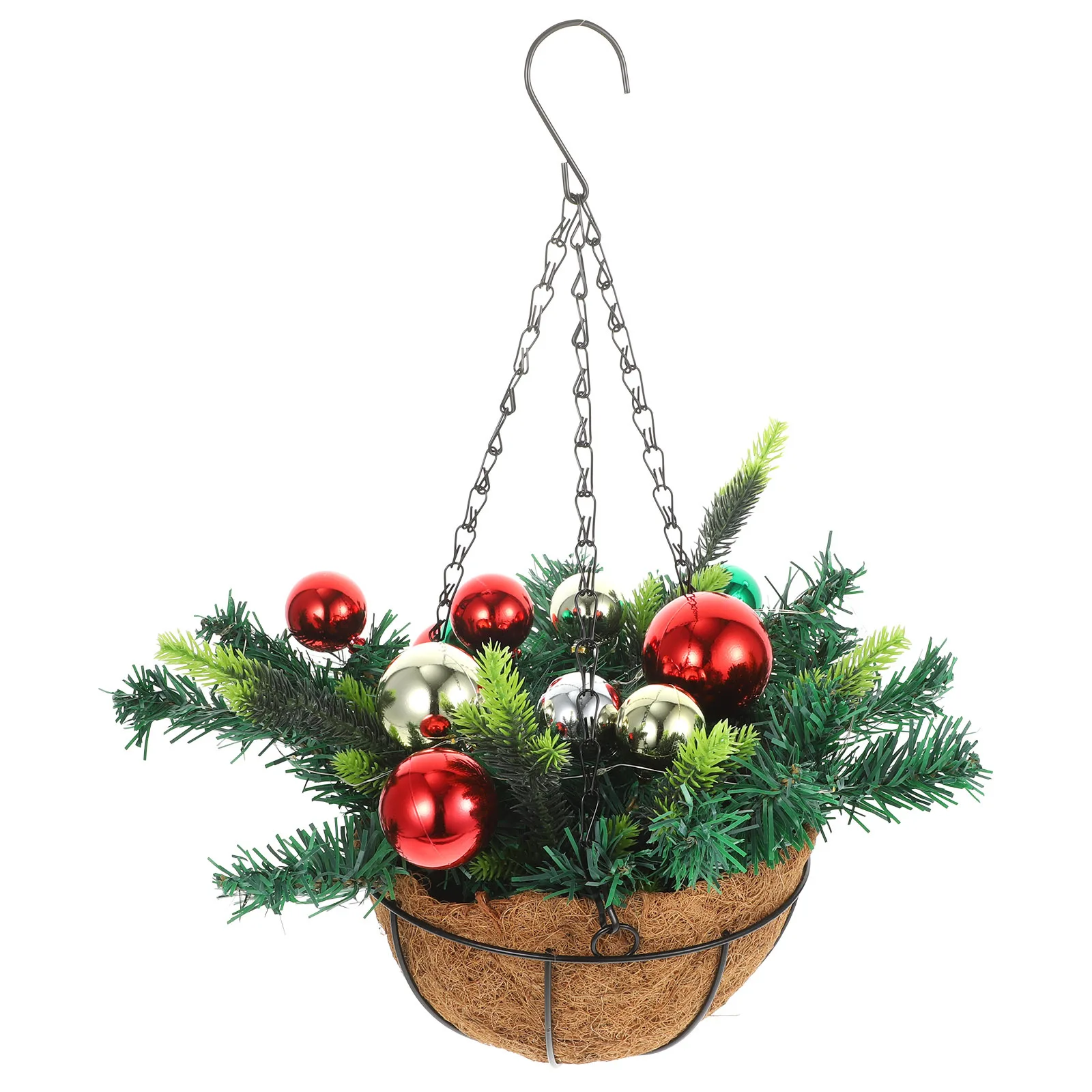 

1pc Glowing Flower Basket Creative Fake Flower For Home Decor Indoor Unique Festival Pendant Artificial Hanging Plants Xmas