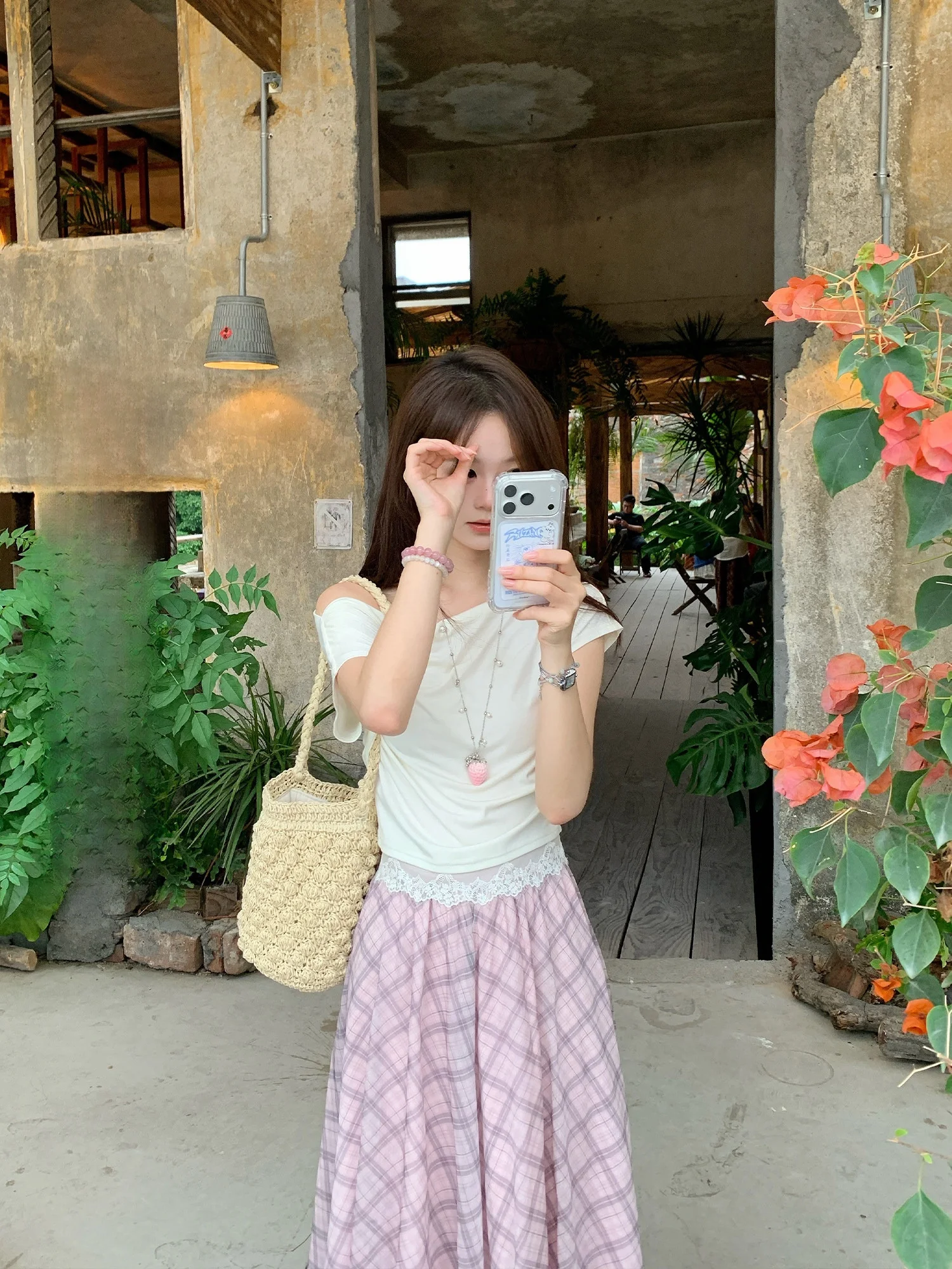 

Fashionable Short Sleeve Asymmetric Design Women's T-shirt Spring New Style Slimming Casual Wear Universal Fit Standard Type
