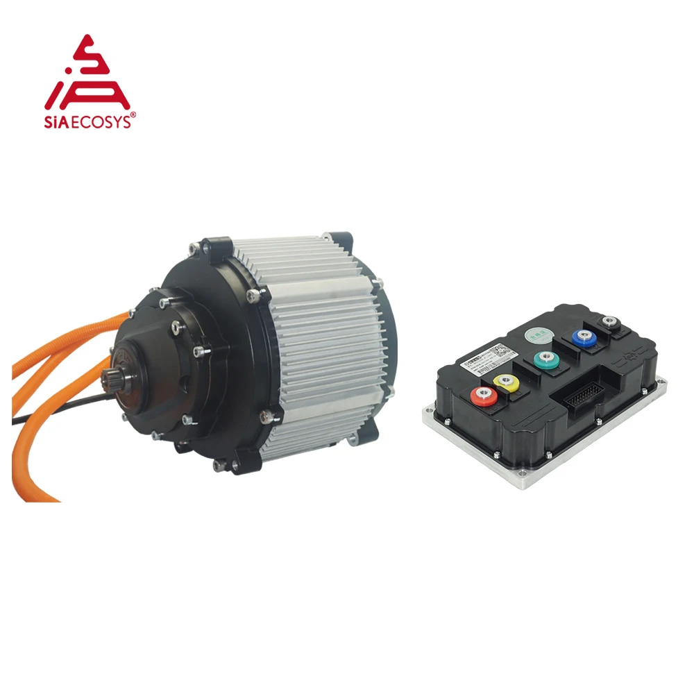 SiAECOSYS SIA200-50 12kW Peak 26kW 92N.m PMSM Motor with 1:2.04 Gear Ratio IP67 Motor with ND721200B for Electric Motorcycle