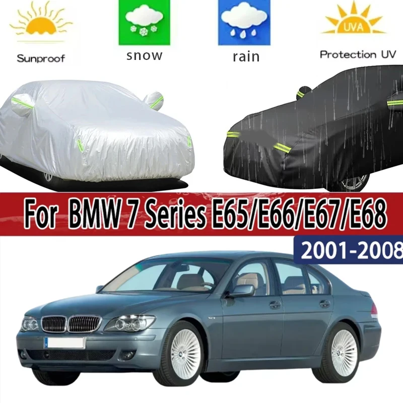 

For BMW 7 Series E65/E66/E67/E68 2001-2008 Full Car Covers Outdoor Sun Anti UV Rain Snow Dust Protection Oxford Cloth Accessorie