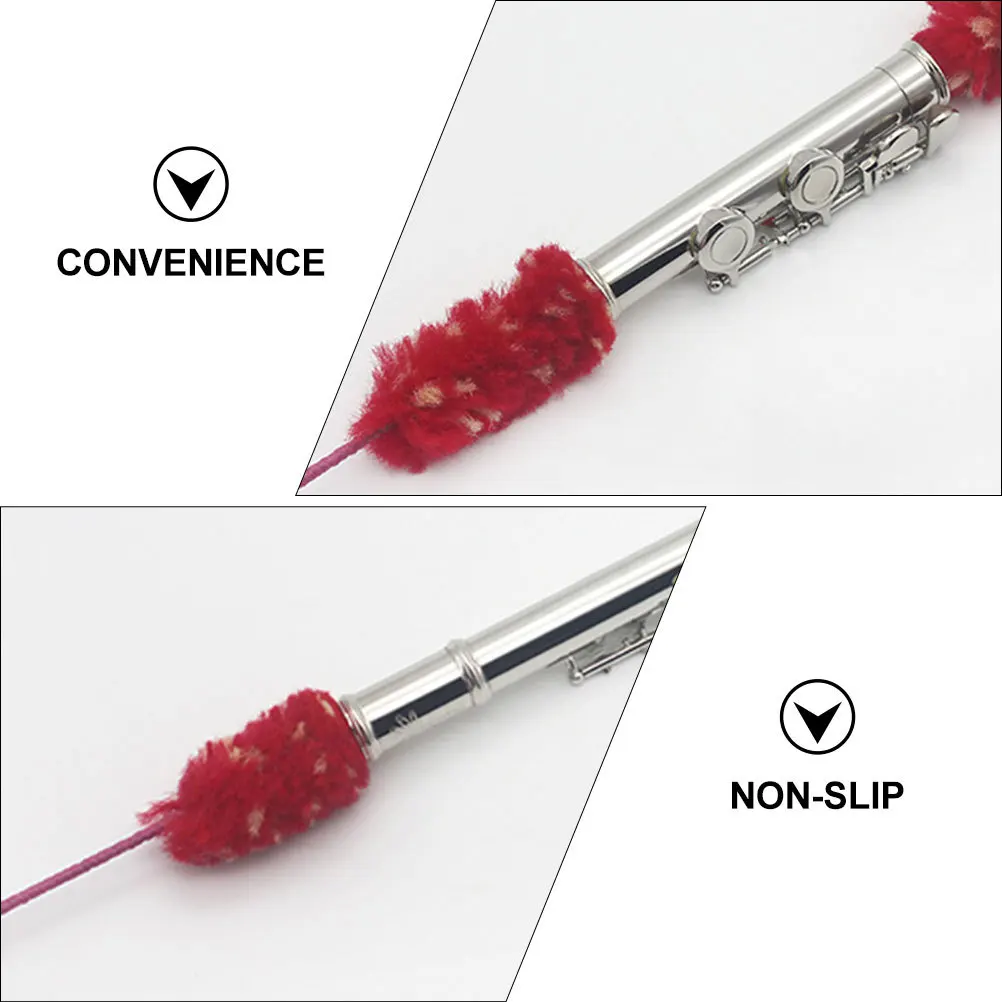 1Pcs Flute Cleaning Brush Nylon Fine Hair Long Handle Non-Slip Hand Grip Effective Flute Inside Cleaner Practical Cleaning