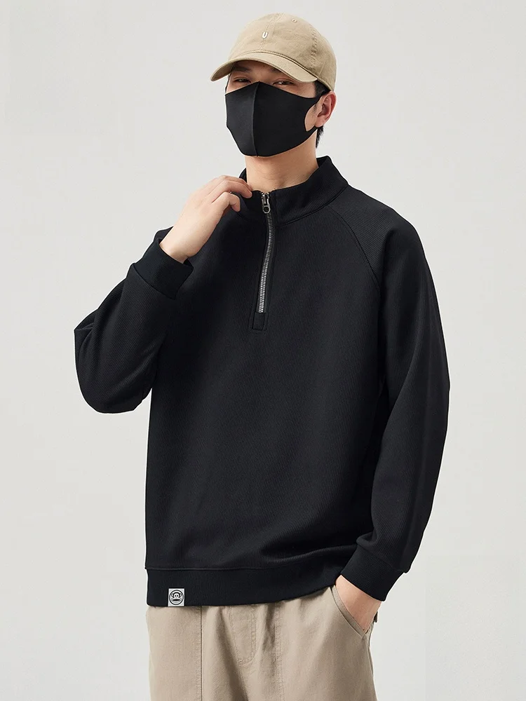 

PaulFrank M Zipper Pure Color Sweatirt Loose Casual Collar Autumn Faion Comfortable Polyester Cotton Blend Hoodie