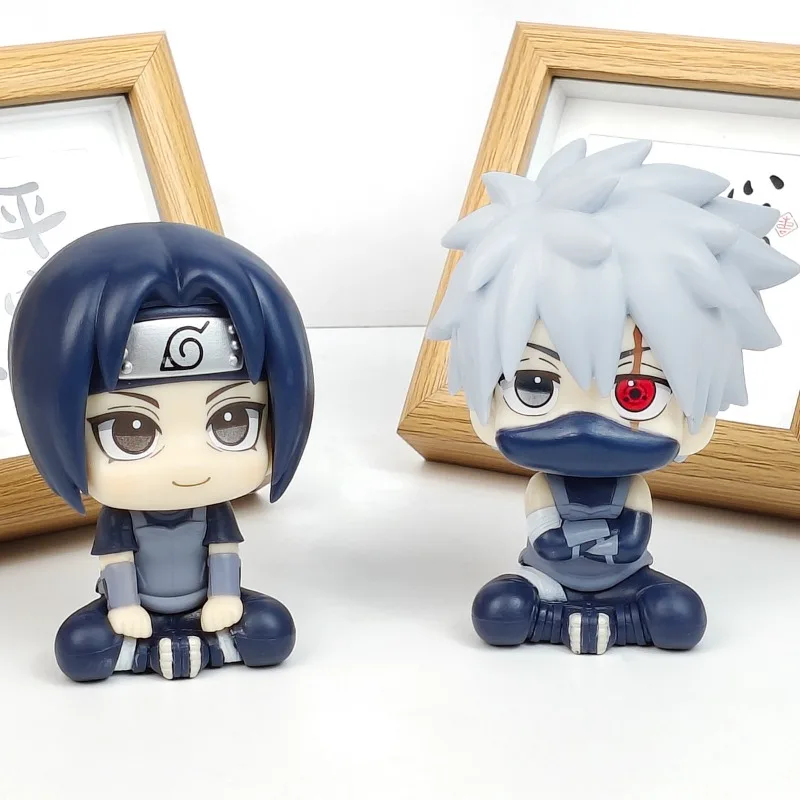 Nieuwe NARUTO Hatake Kakashi Uchiha Itachi Cartoon 2D Anime Perifere Q Editie Figuur Model Persoonlijkheid Creatieve Desktop Ornament