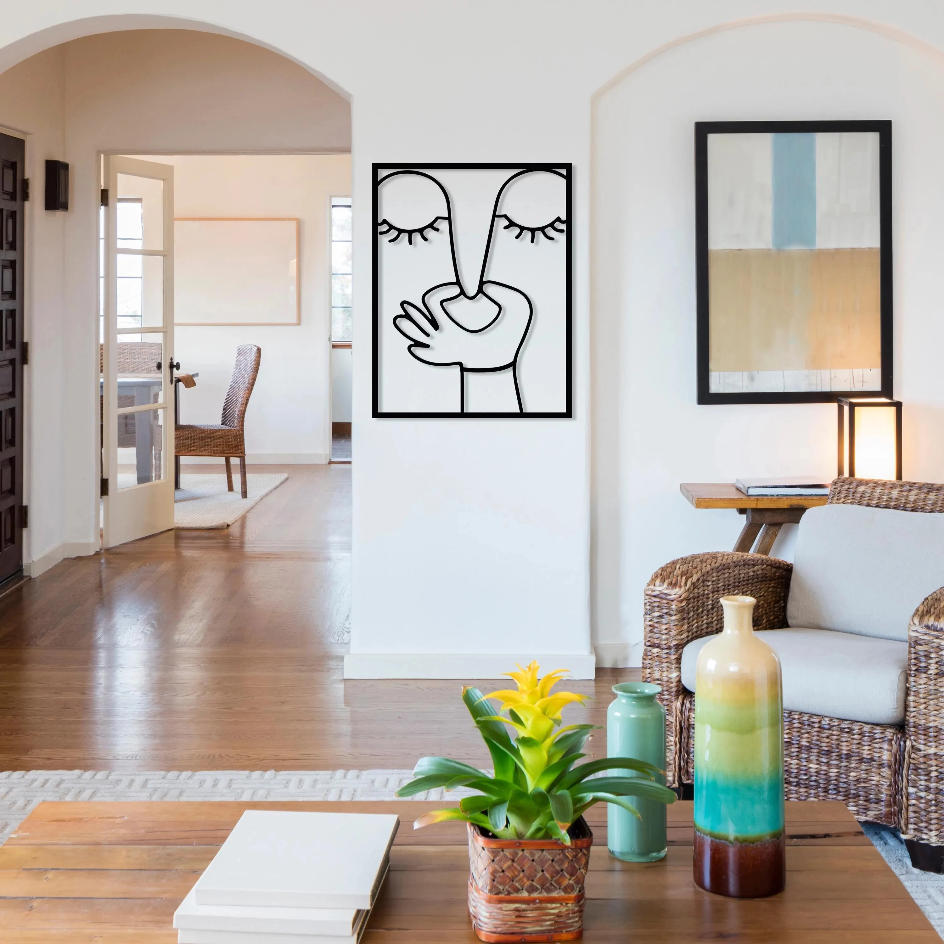 Funny Bathroom Metal Wall Art, Minimalist Toilet Decor, Cafe Bar Restroom Sign