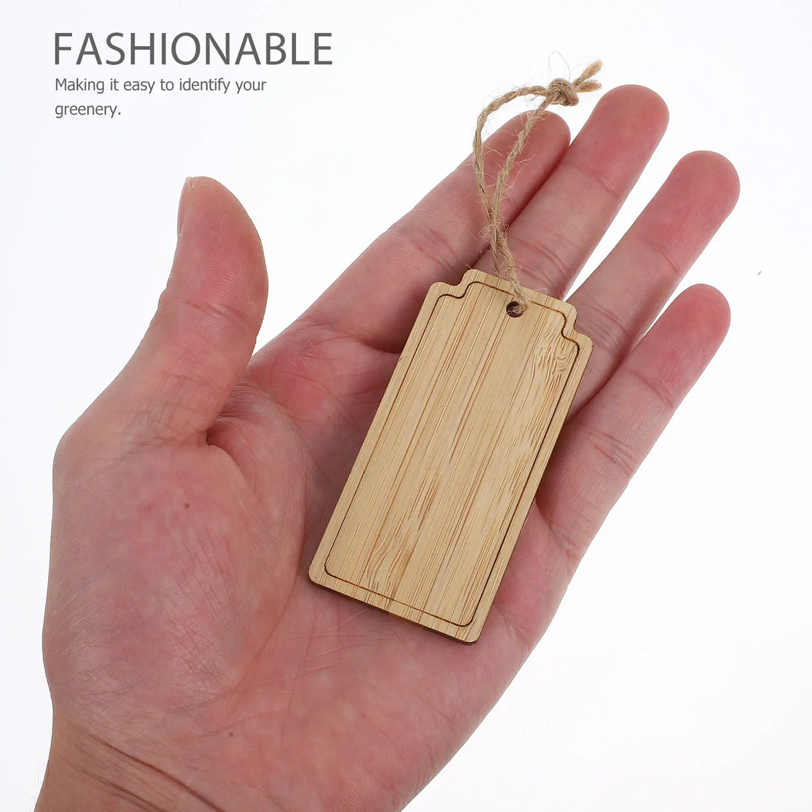 10Pcs Bamboo Garden Labels Splinterfree Reusable Plant Identification Tags Outdoor Hanging Flower Name Tags Wooden Potted