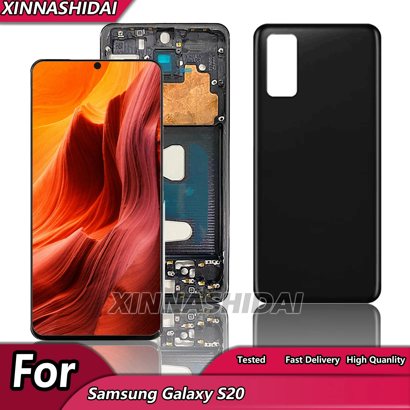 OLED screen LCD With Frame For Samsung S20 SM-G981B/DS G981 Display Touch Screen Digitizer Assembly Replacement Tested