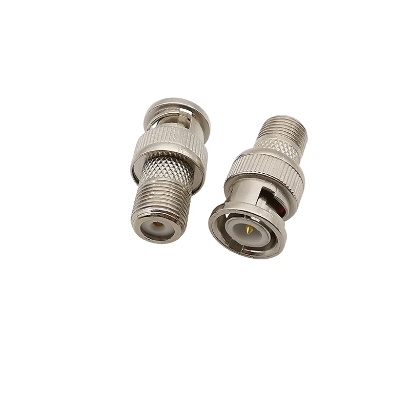 5Pcs BNC Male Plug To F-Type Female Jack RF Coaxial Coax Adapter BNC-F Straight Connector for RG6 RG59 Cable Camera