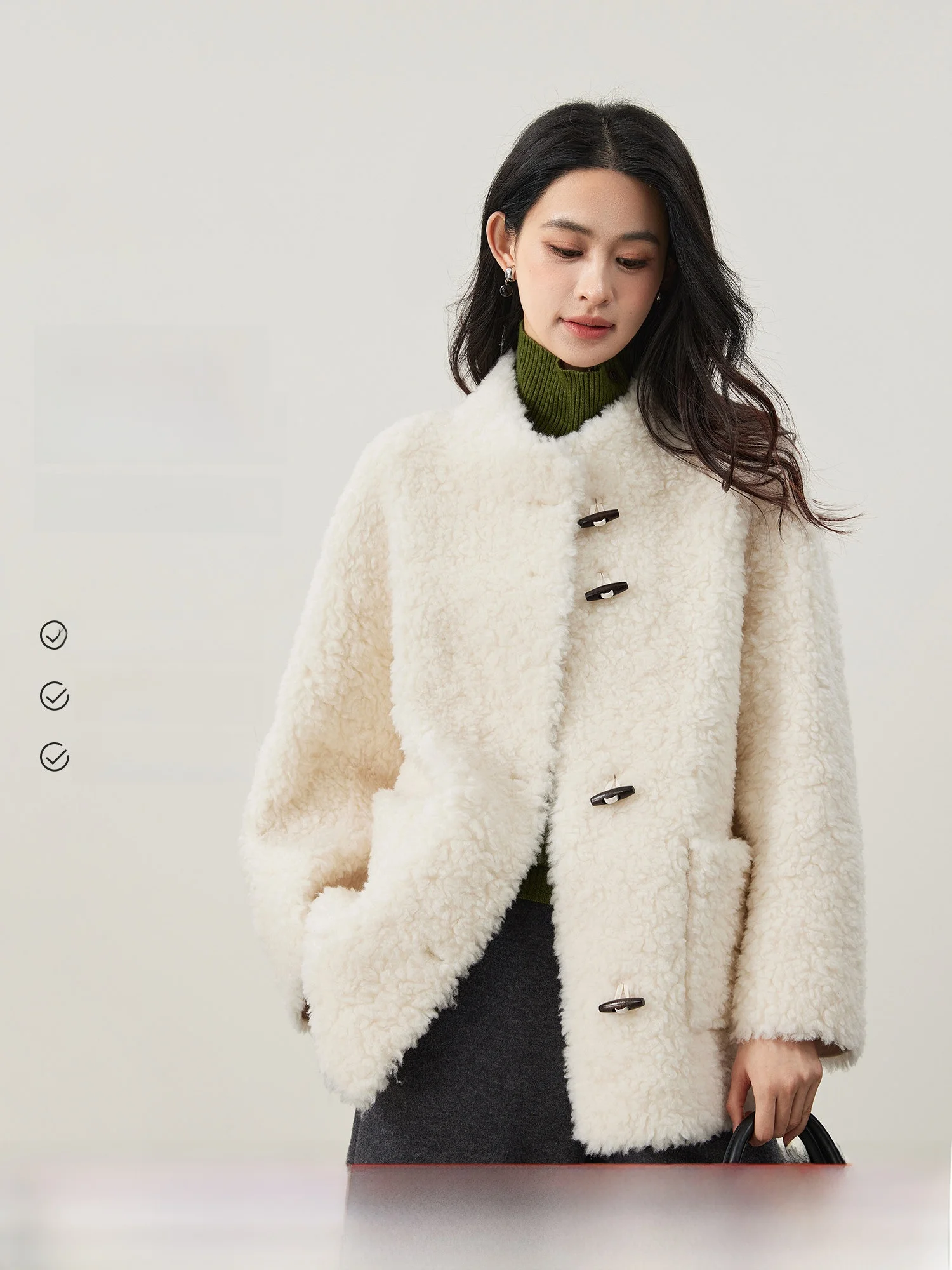 

Mijia Высококачественное мягкое женское пальто Fufu с исцеляющими частицами из вожной кожи, теплое женское пальто средней длины, длинное пальто свободного покроя, шерсть 00%