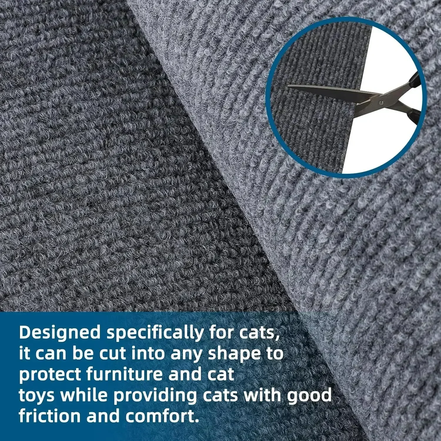 Trimmable Cat Scratching Mat Cat Scratcher Sofa Tape Scratching Post Self-adhesive Carpet Cats Scratch Board Cat Accessories image 6