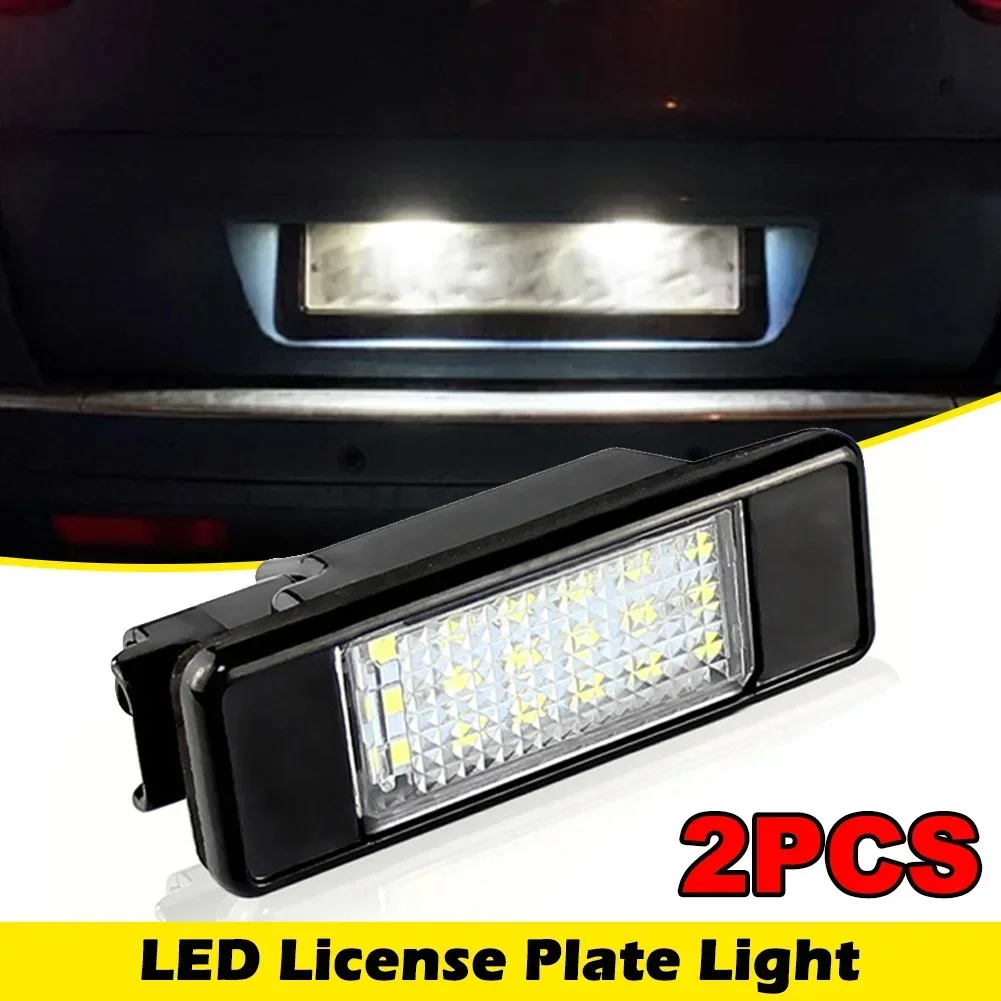 1/2 قطعة سيارة LED رقم الترخيص لوحة ضوء لبيجو 207 RCZ 307 308 406 407 508 4008 5008 خبير لسيتروين C2 C3 C4 C5 C6 C8