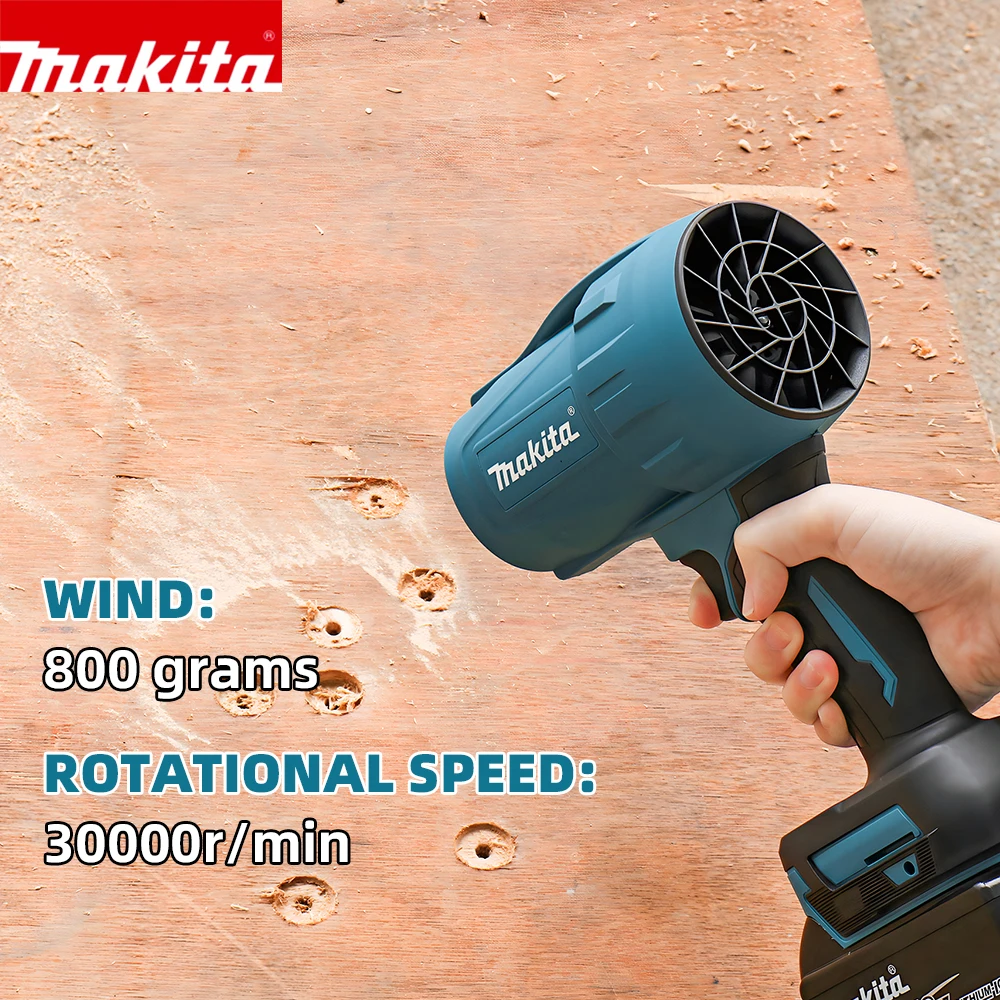 Makita Violent Blower 30000RPM Turbo Jet Fan Electric Air Duster Wind Speed Turbo 18VBattery Rechargeable With Light Car Cleanin