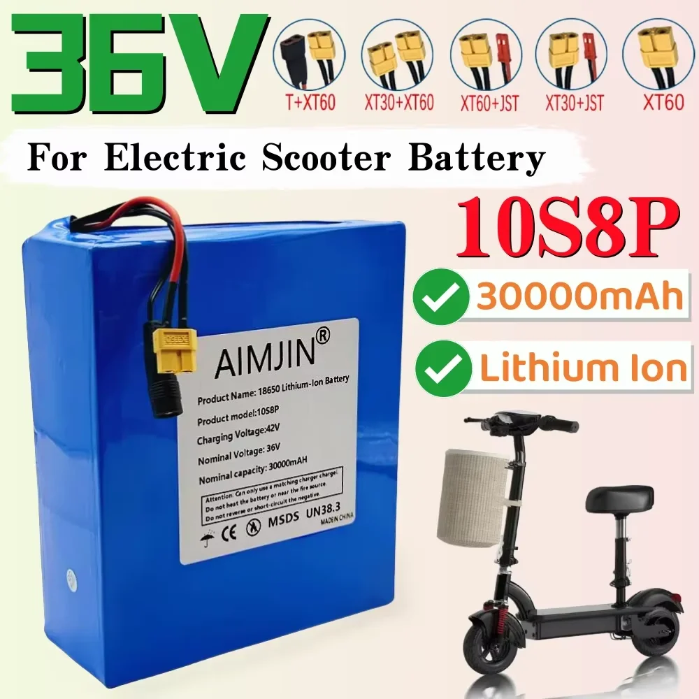 

10S8P Lithium-ion Rechargeable Battery Pack 36V 30000mAh High-capacity Battery Suitable for Electric Scooter Battery