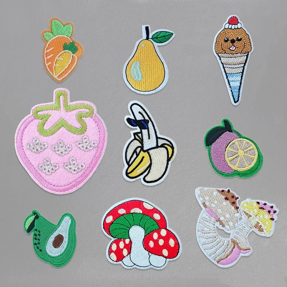 high quality fruit badge hot melt adhesive ironing bag clothing Uniforms sewing DIY Excipients Banner patch decorate Material