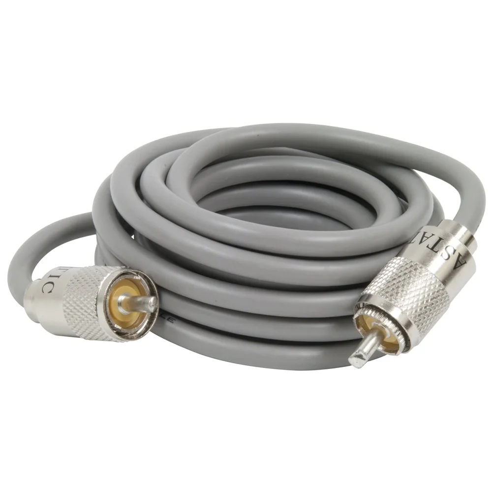 9FT RG8X Coax Cable 95% Shielded Signal Loss Protection PL259 Connectors Easy Installation Grey Jacket New