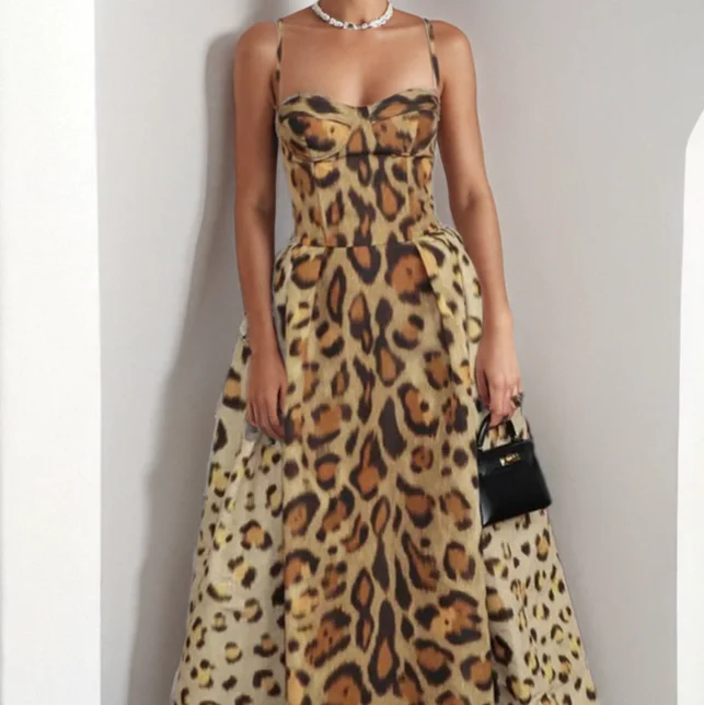 

Dresses Women Sexy Spicy Girl Leopard Print Backless Slimming Camisole Dress 2025 Summer New Fashion Dresses for Women's Dress