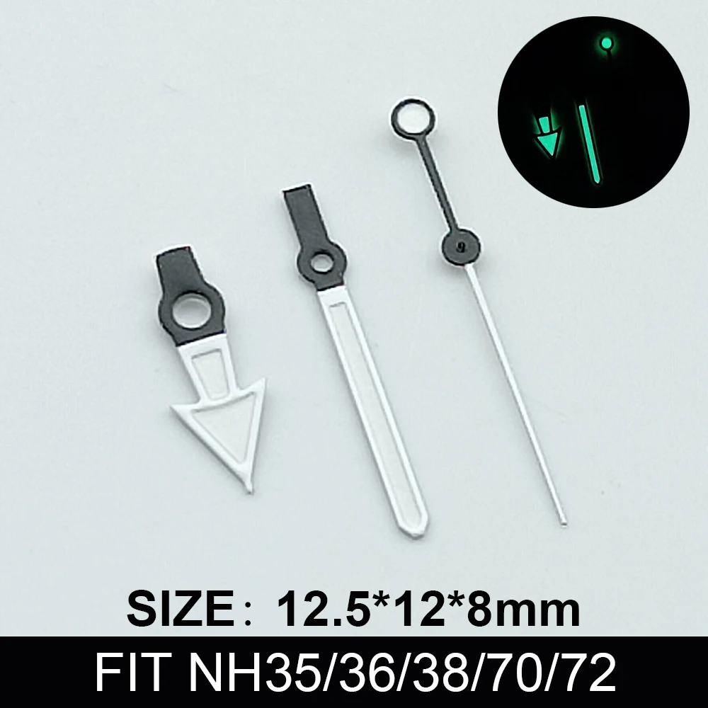 NH35 NH36 Grün leuchtende Uhrzeiger für Automatikwerk, Uhrenzubehör, Uhrenteile für Armbanduhren