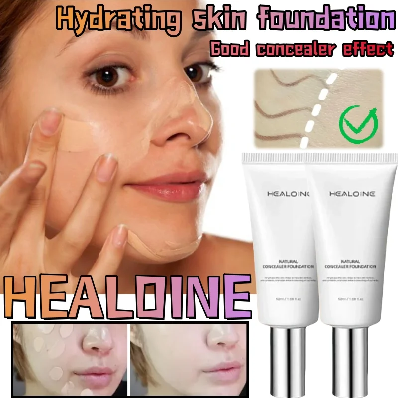 

HEALOINE Water-Glowing Foundation Conceals, Brightens Skin, Oil Controls, Nourishes Skin, Water-Glowing Foundation 50ml