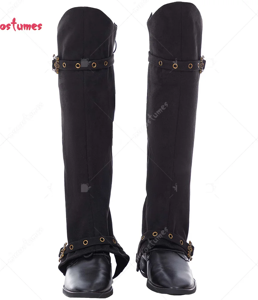 

miccostumes Medieval Renaissance Boots Cover Pirate Steampunk Over The Knee Boots Cover for Halloween Costume