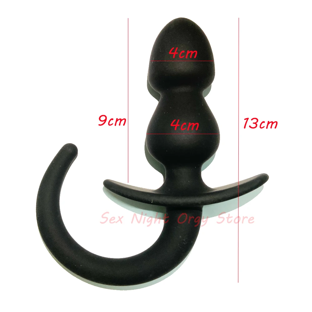 Puppy Play Silicone Dog Tail Plug Erotic Anal Sex Toys for Women Men Slave Game Role Play Pup Tail Bdsm G-spot Massage Butt Plug