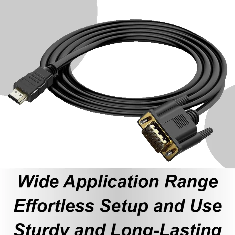 

HD To VGA Converter Cable HD To VGA Cable For Monitor Stable Transmission Electronics Accessories For Projector Laptop Desktop