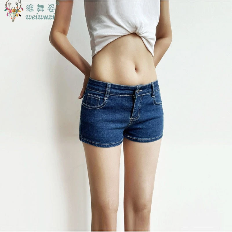 Retro Low Waist Zipper Denim Shorts Women's Slim Elastic Spicy Girls Leisure Streetwear Harajuku Y2K Hip Hop Fashion Hot Pants view 4