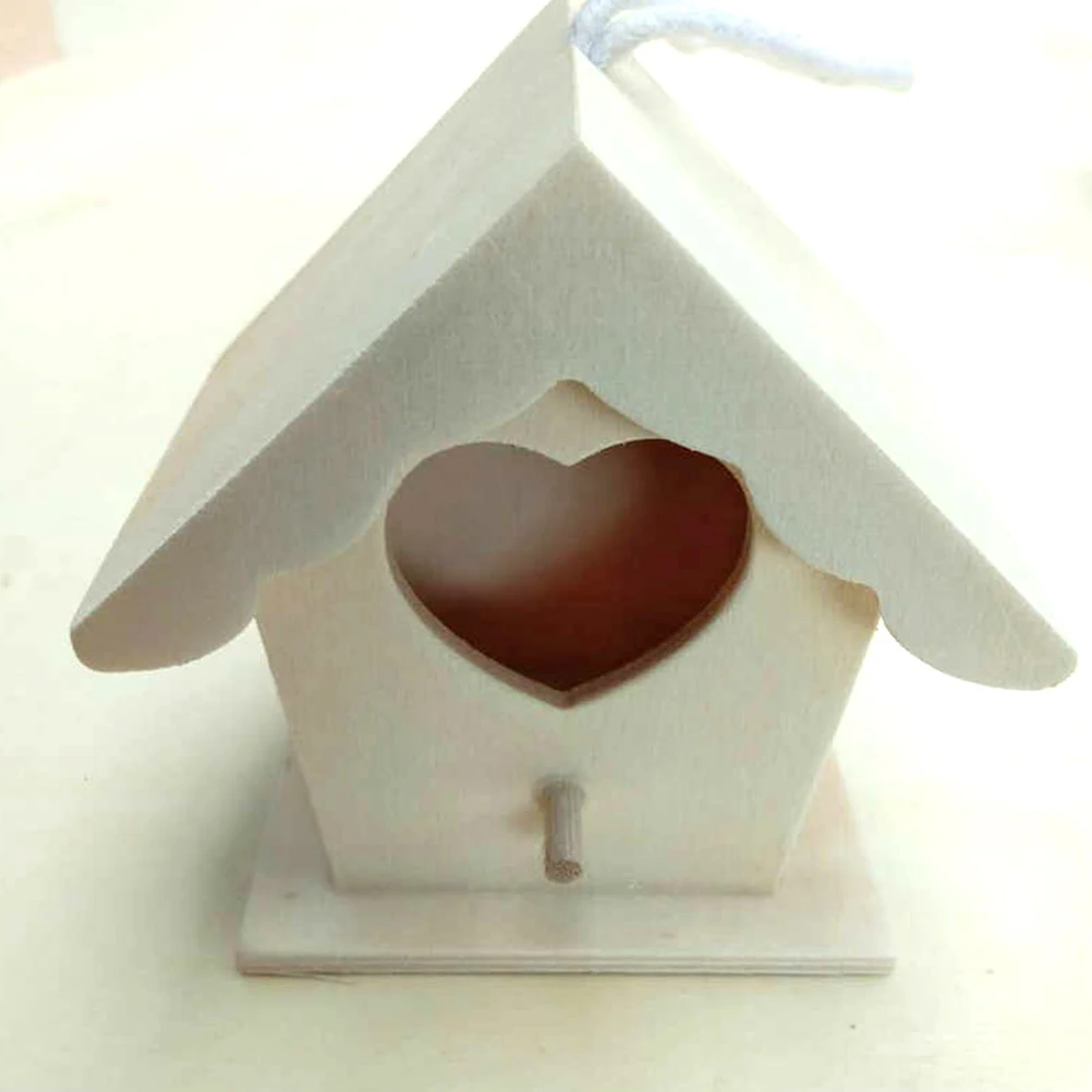

Wood Bird Hanging Drop Decor Nest Bird Nest Hanging For Bedroom Living Room Decoration (Wood Color)