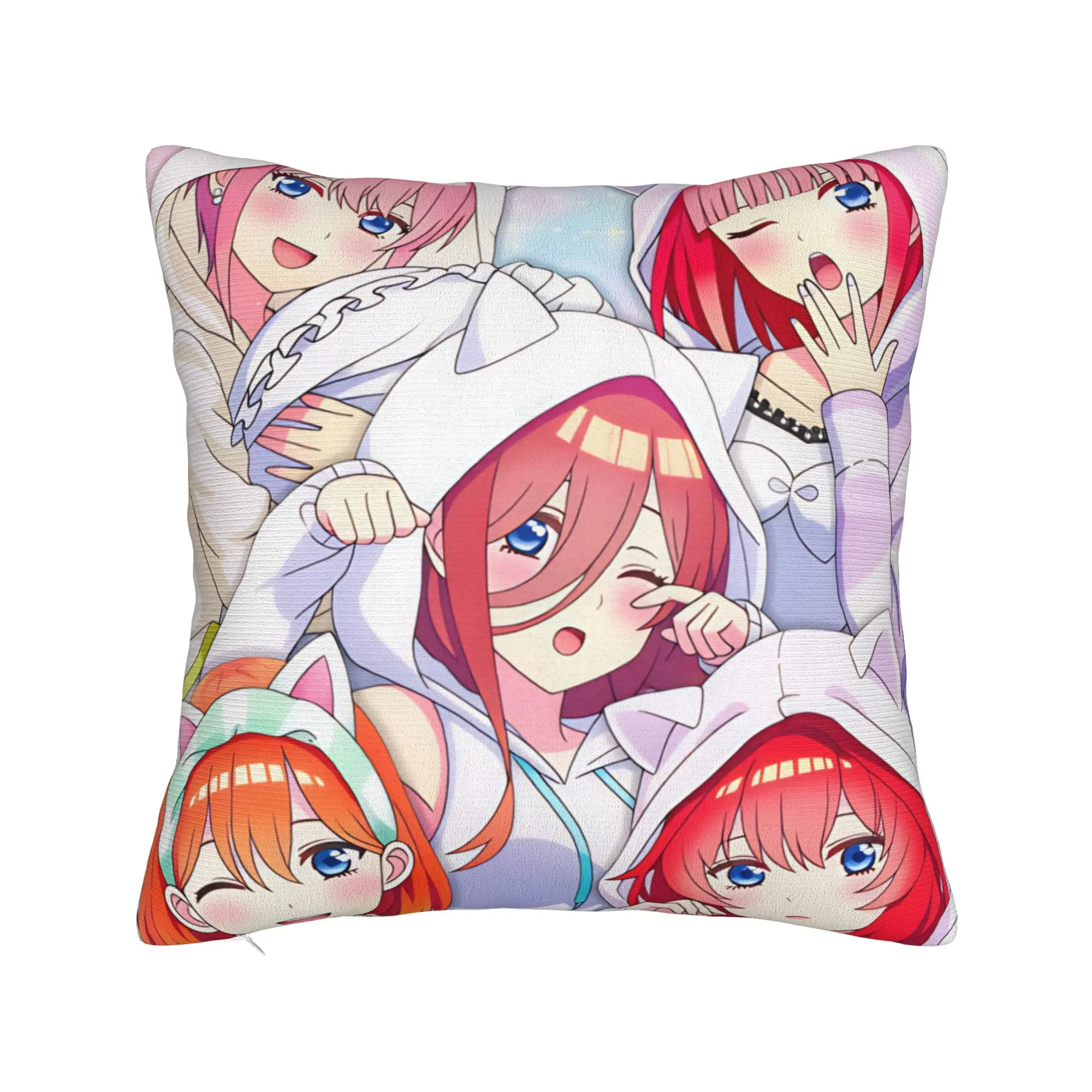 The Q-Quintessential Q-Quintuplets Pillow Cover  Soft Cushion Cover Fashion Pillow Case For Office Car Home Decor