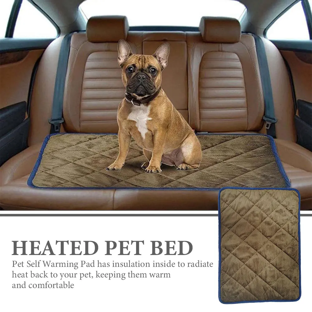 

Pet Self Heating Mat Heated Pads for Dogs Cats Warming Blanket Lattice Insulated Reflective Year Round Low Temperature