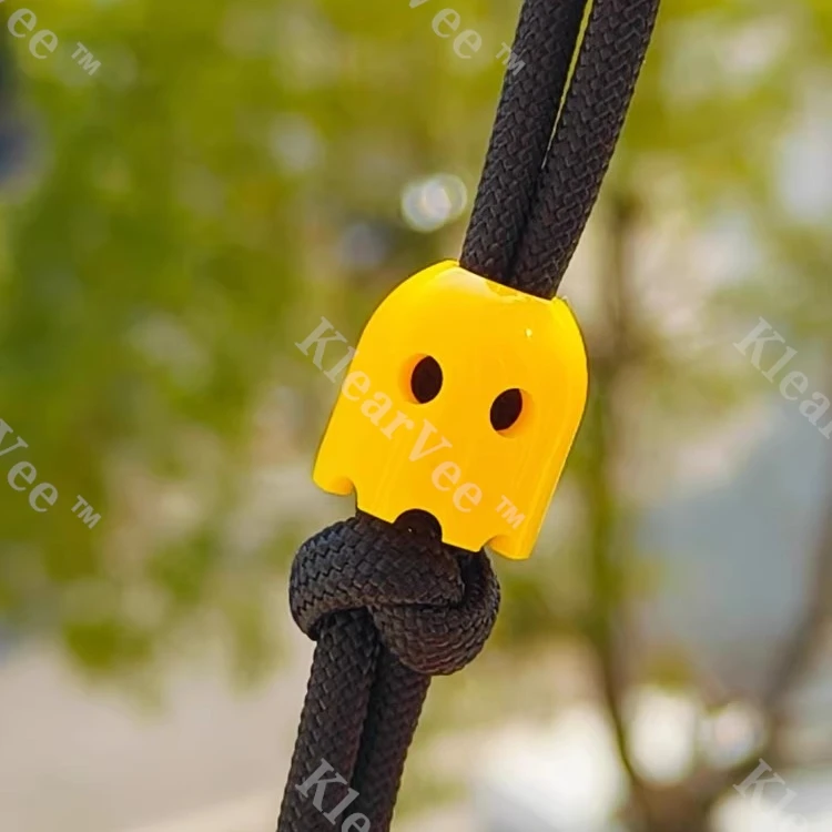 

Желтый смоляный милый призрак, плетеный нож из паракорда, кулон «сделай сам», подвеска на рюкзак, брелок, подвеска, инструмент EDC, нож, бусина