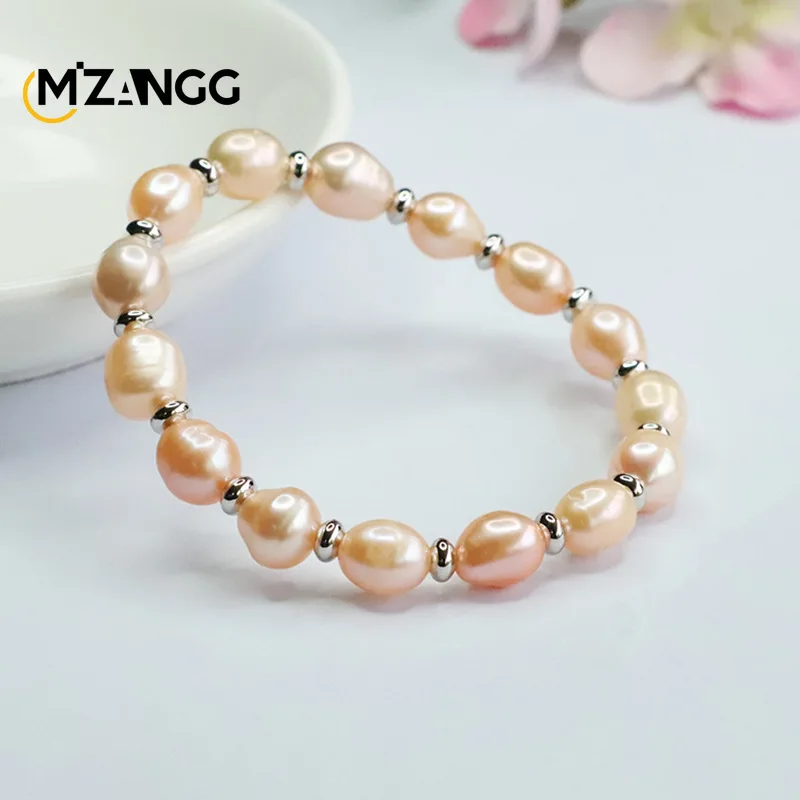 

Natural Freshwater Pearl Bracelet Hand-polished Millet Bead Bracelet Exquisite Luxury Jewelry Gift for Women