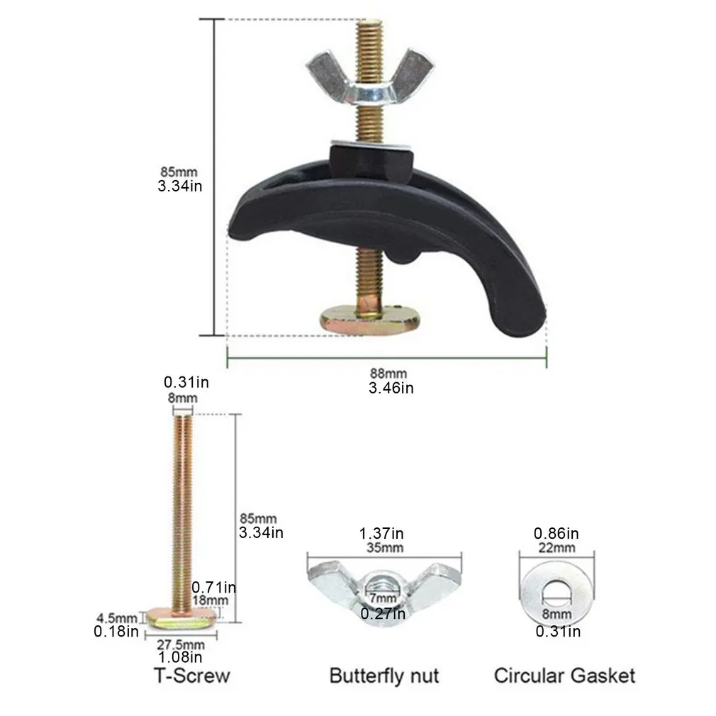 85mm Bow Plate Sets CNC Engraving Machine Parts Arcuate Pressure Plate Clamp Fixture for T-slot working table