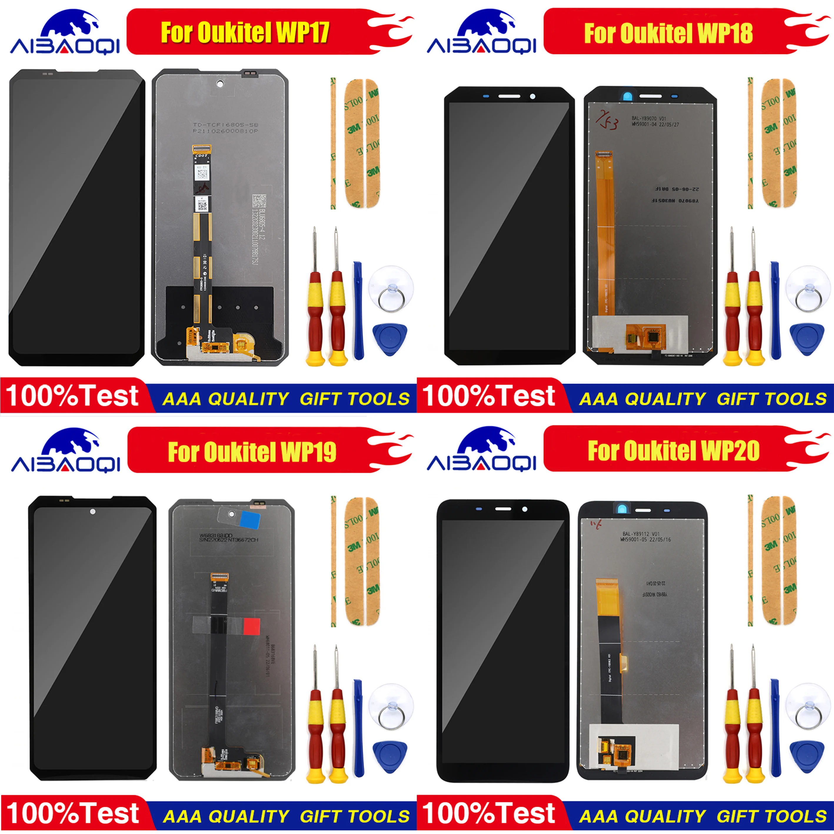 Touch Screen LCD Display For Oukitel WP8 Pro WP15 WP16 WP17 WP18 WP19 WP20 WP21 WP22 WP23 WP26 WP27 WP28 WP30 Pro Replace parts