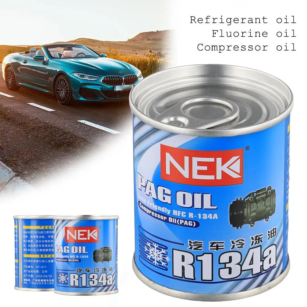 

70g Refrigerant Oil Automotive Air Conditioning System Tools Fluorine Refrigerant Airconditioner Snow Oil Car R134a X6A2